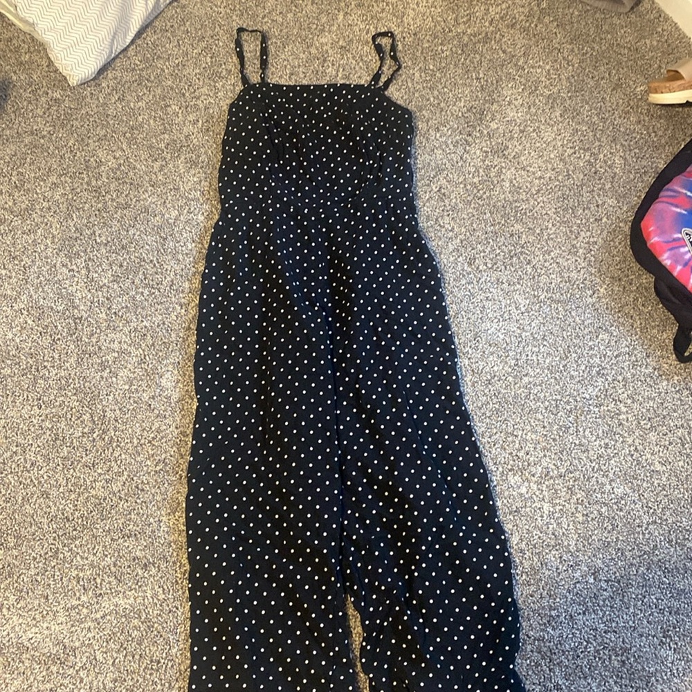 Old Navy Black Polka Dot Jumpsuit